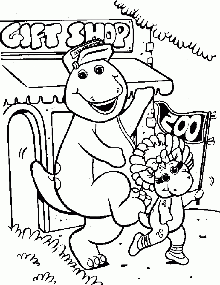 Get This Online Coloring Pages of Barney and Friends for Kids 33856
