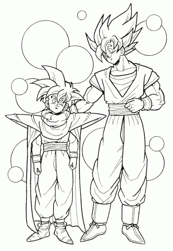 Dragon Ball Z coloring pages, Print and Color.com