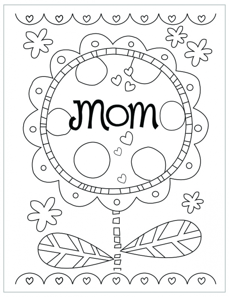 Get This Preschool Coloring Pages of Mothers Day Free to