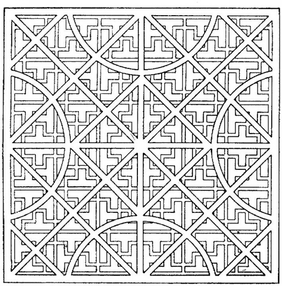 New Full Page Geometric Coloring Pages for Kids