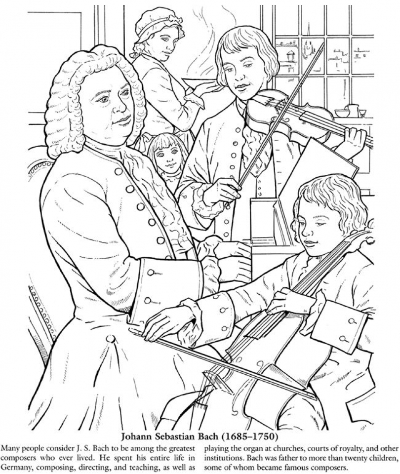 free mozart coloring pages