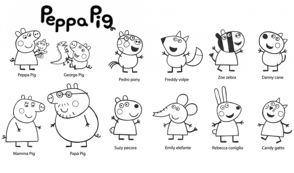 Fairy Peppa Pig Coloring Pages Printable