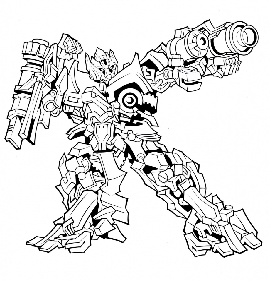 Printable Transformers Robot Coloring Pages for Boys