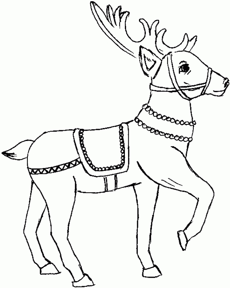 Get This Reindeer Coloring Pages Online 67381