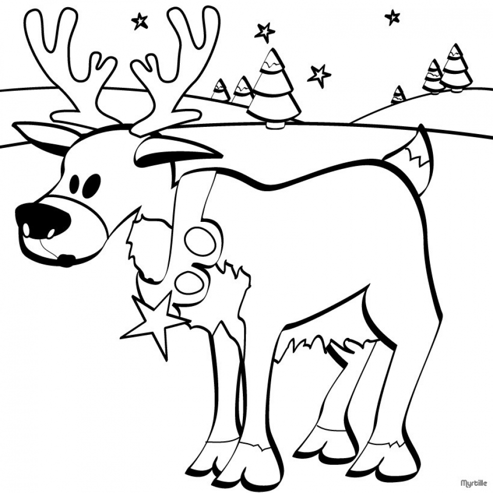 Get This Reindeer Coloring Pages Online 76859