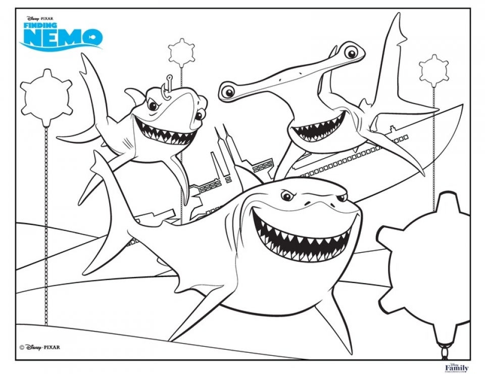 shark coloring pages to print