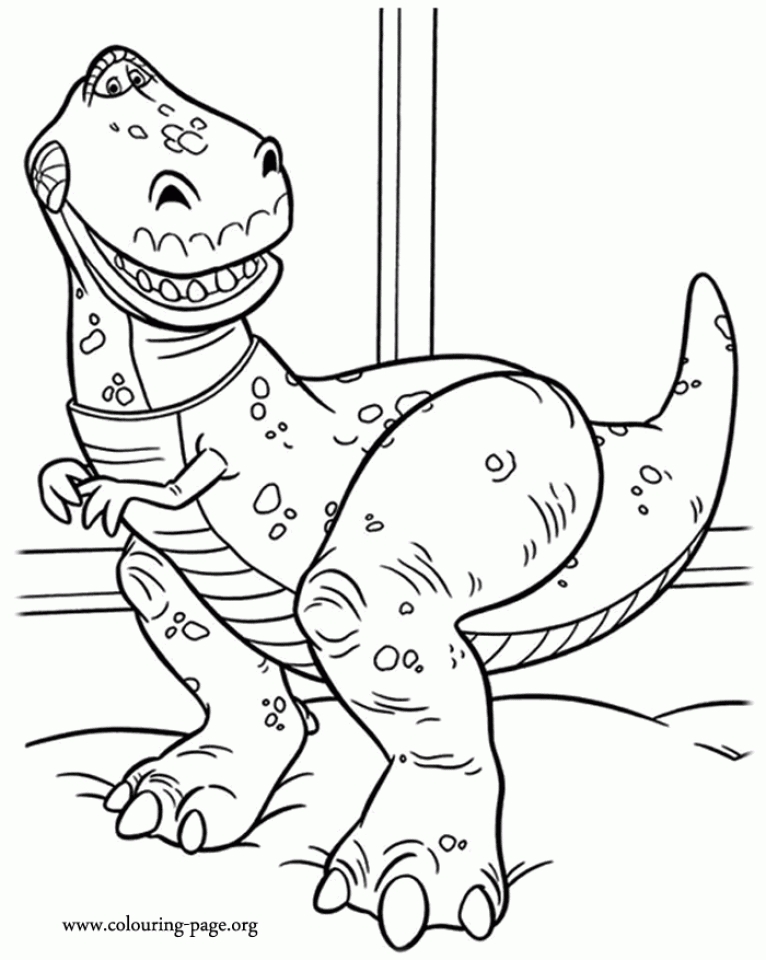 rex coloring pages printable toy story