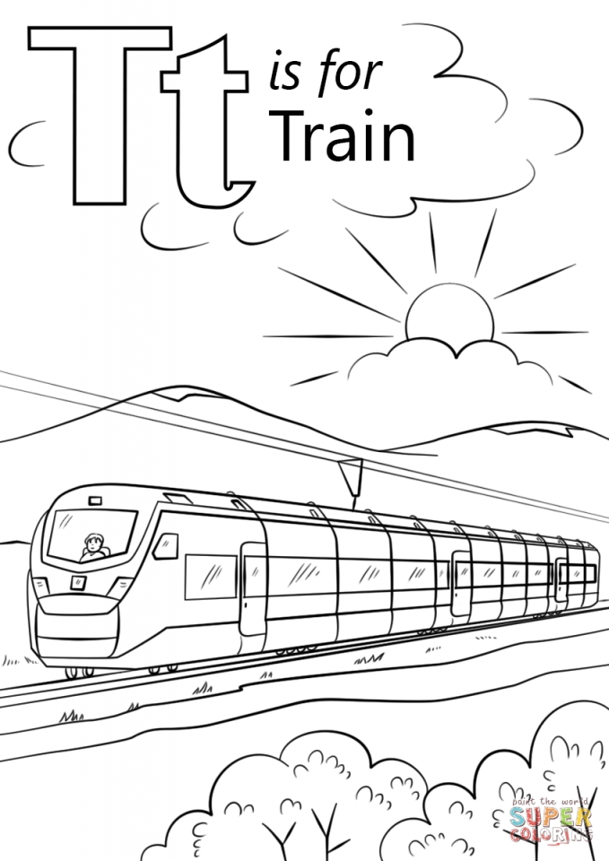 Coloring Pages For Kids Train Animal 3