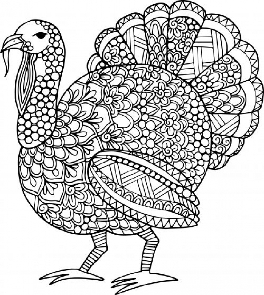 Get This Turkey Coloring Pages For Adults 31218