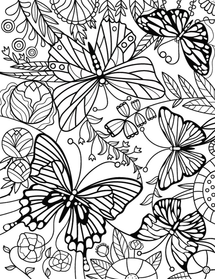 Download Get This Advanced coloring pages of Butterfly for Adults