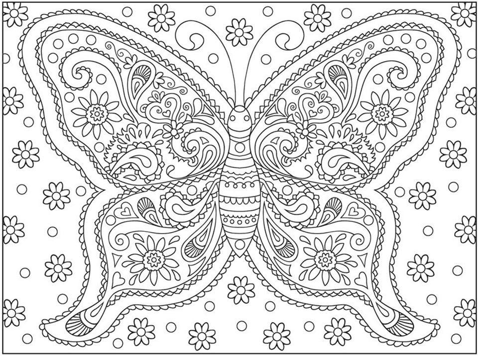 20+ Free Printable Butterfly Coloring Pages for Adults