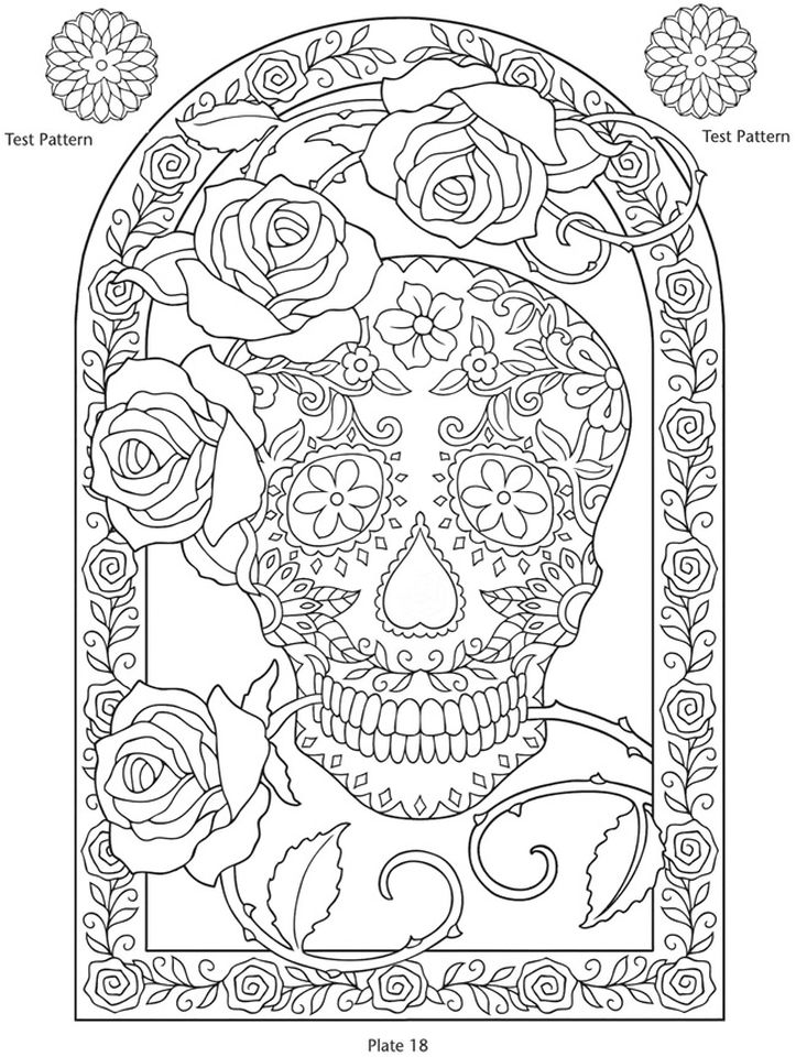 20+ Free Printable Day of the Dead Coloring Pages - EverFreeColoring.com