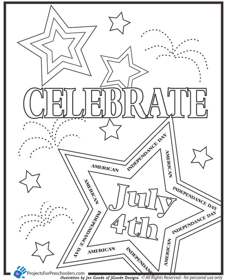 Get This Happy 4th of July Coloring Pages for Toddlers - ycv31
