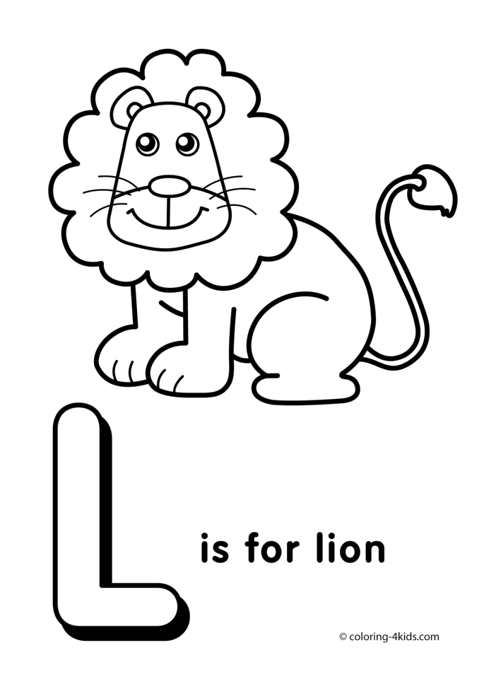 Get This Letter L Coloring Pages Lion u4l1