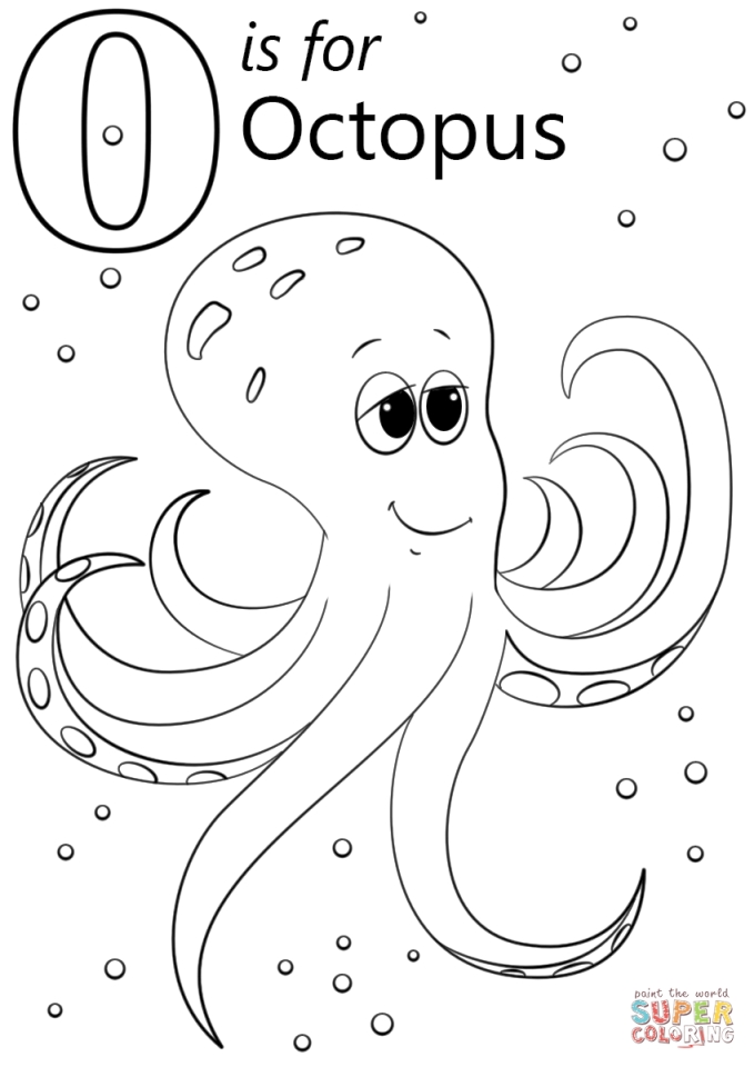 Get This Letter O Coloring Pages Octopus Y4m11