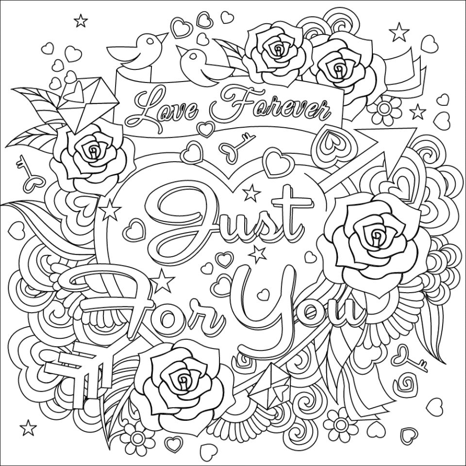 20 Free Printable Valentines Adult Coloring Pages - Nerdy ...