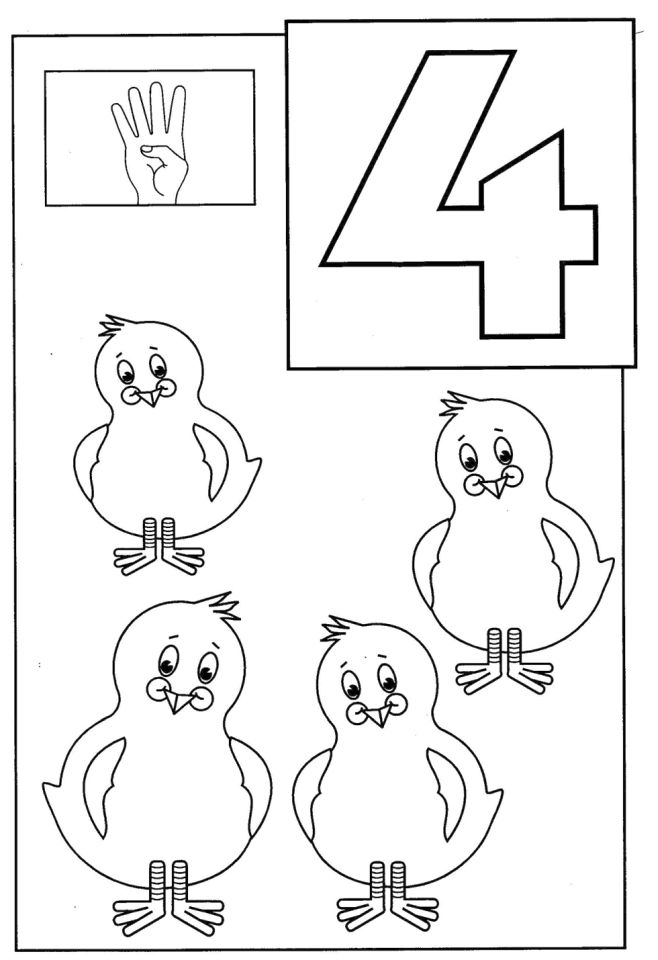 Get This Number 4 Coloring Page 4514a