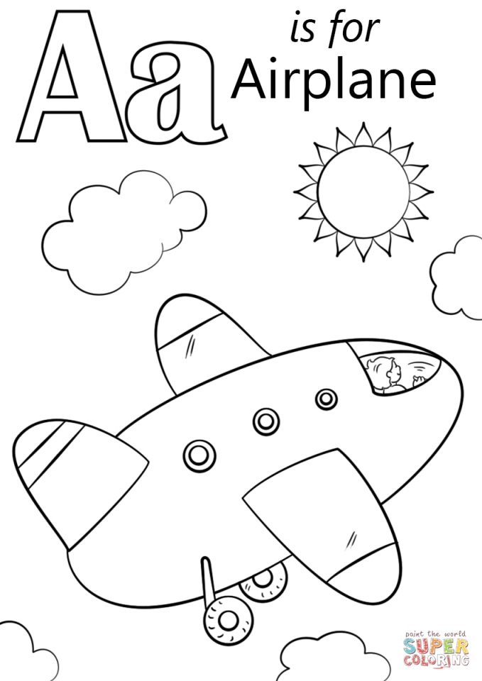 airplane coloring pages by number for preschool