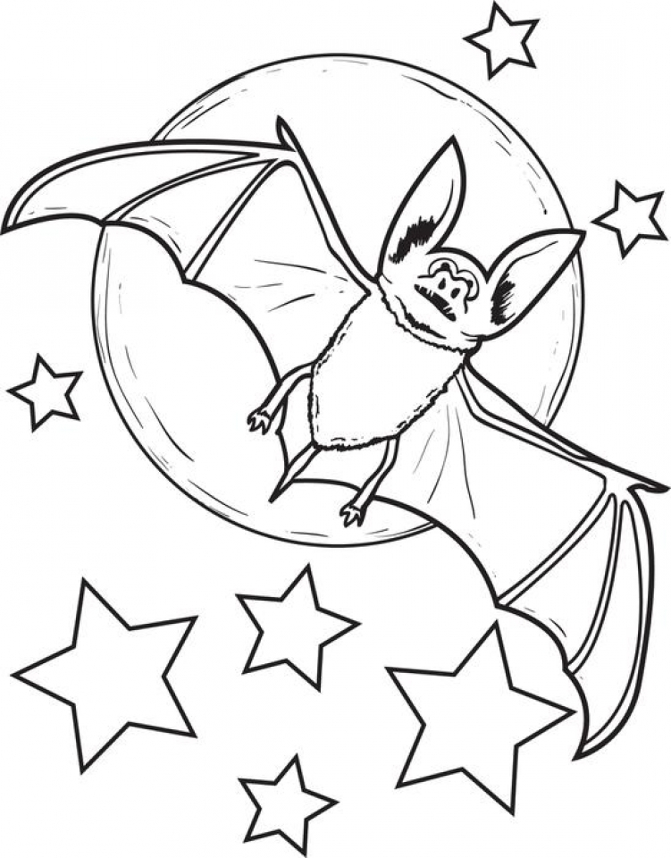 Get This Bat Coloring Pages Free 86783