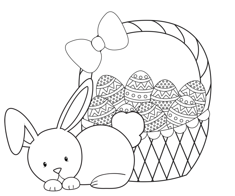 easter bunny coloring pages for kids - photo #24