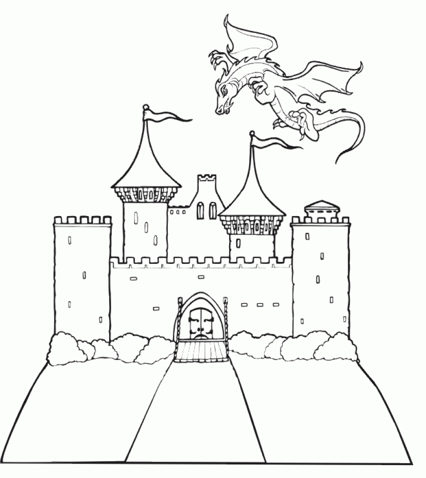Download Castle Coloring Pages Background Color Pages Collection