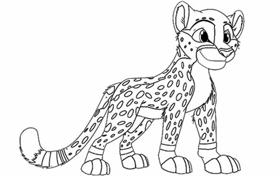 Get This Cute Baby Cheetah Coloring Pages y37xb