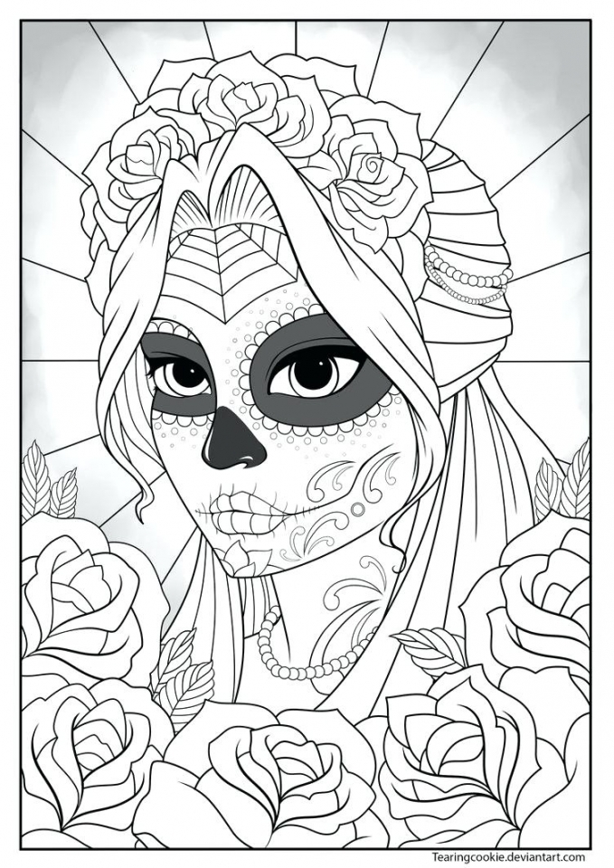 20+ Free Printable Day of the Dead Coloring Pages