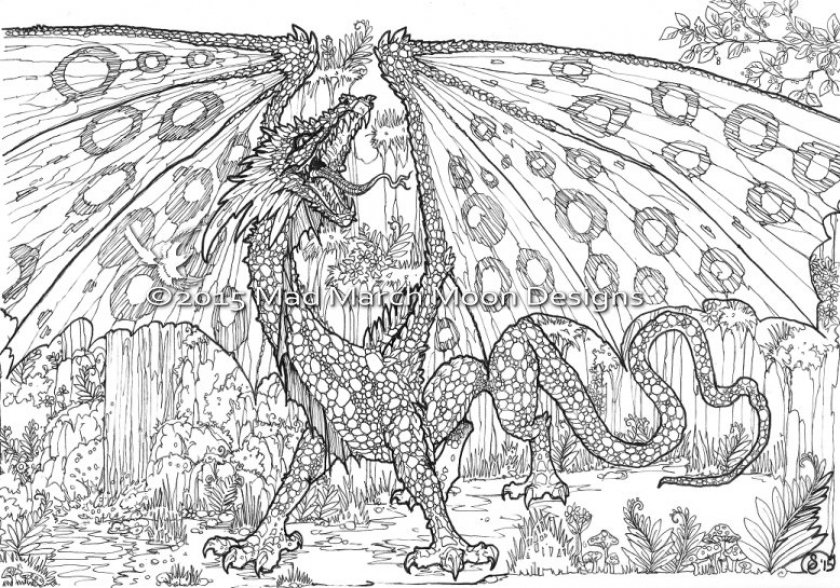 Get This Dragon Coloring Pages for Adults Free Printable ...