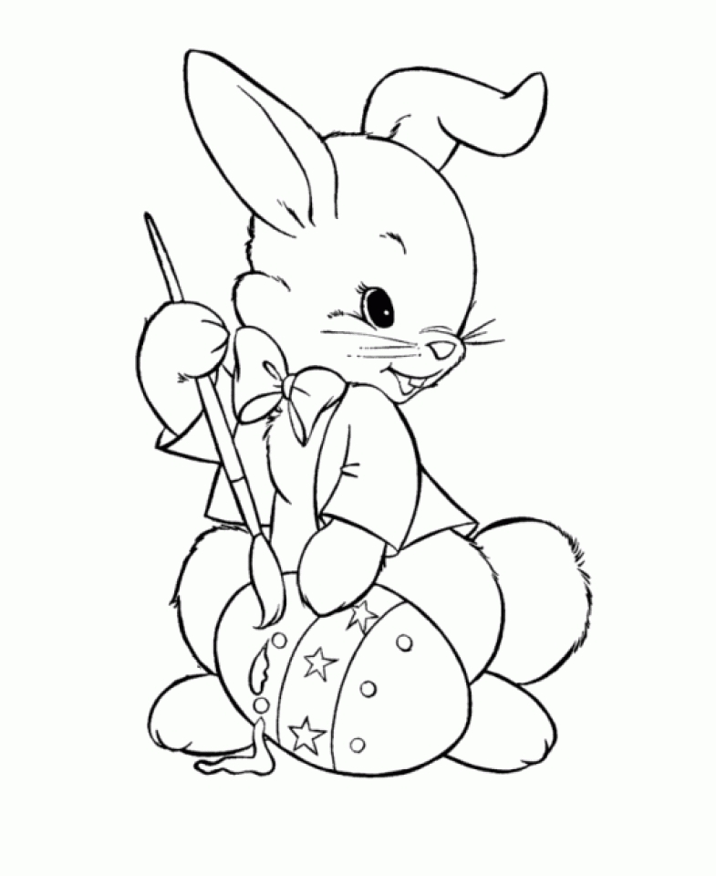 easter bunny coloring pages to color online - photo #26