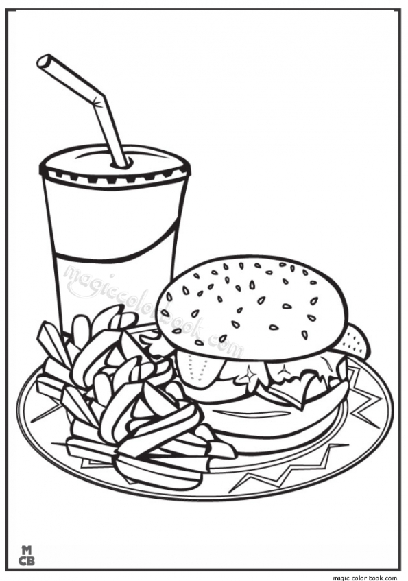 Download Get This Food Coloring Pages junk food 894nc