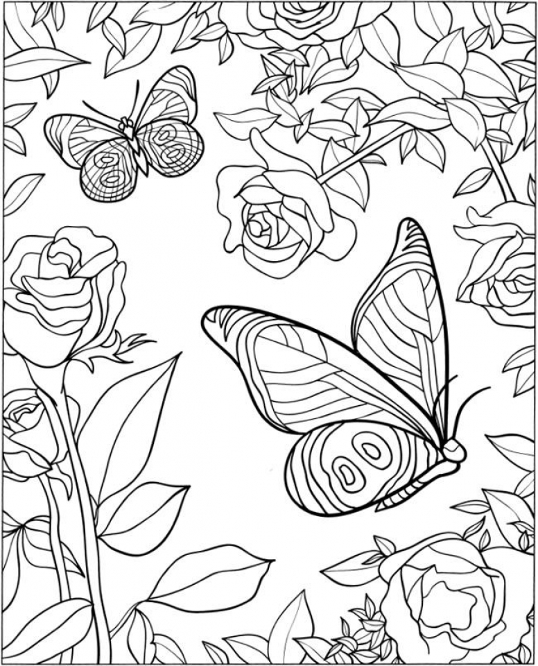 Get This Free Printable Butterfly Coloring Pages for