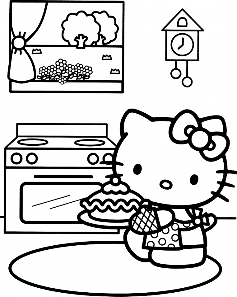 Get This Hello Kitty Coloring Pages Online wat3b