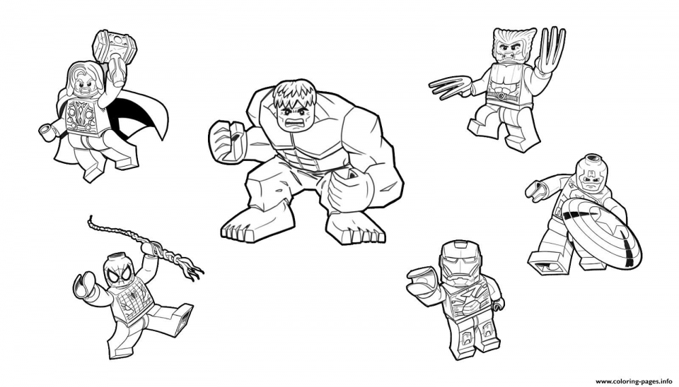 Avengers Infinity War Coloring Pages Lego Total Update