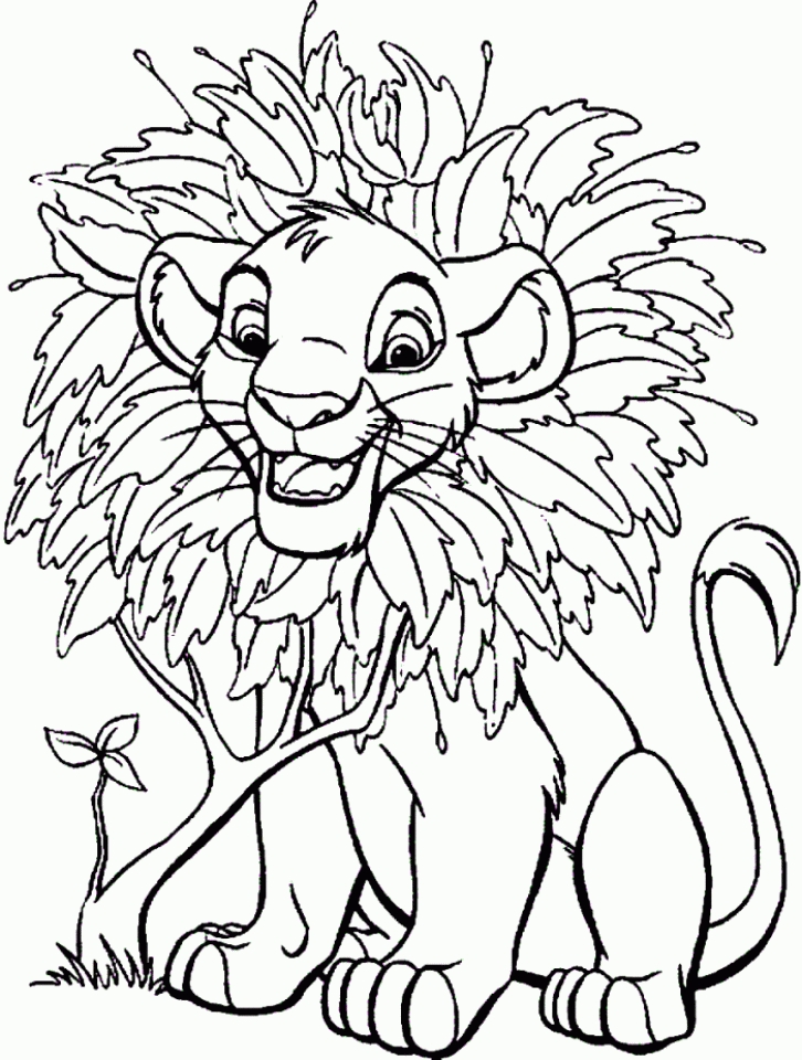 Lion King Colouring Page