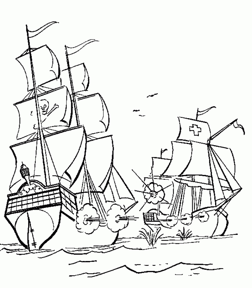 Get This Pirate Ship Coloring Pages Printable 16739