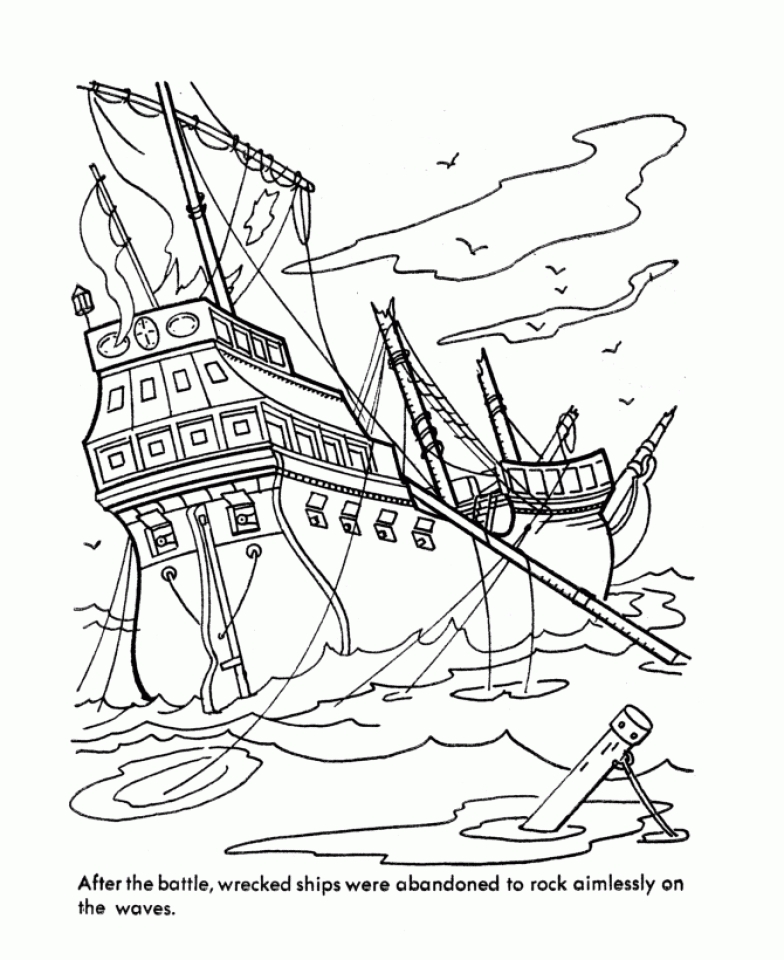 Get This Pirate Ship Coloring Pages Printable 78310