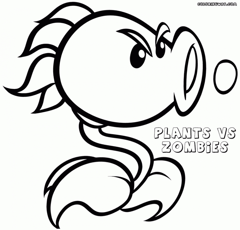 Plants Vs Zombies Coloring Pages Free dgt73