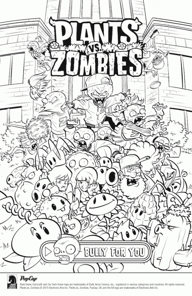 plants vs zombies 2 coloring pages escape root