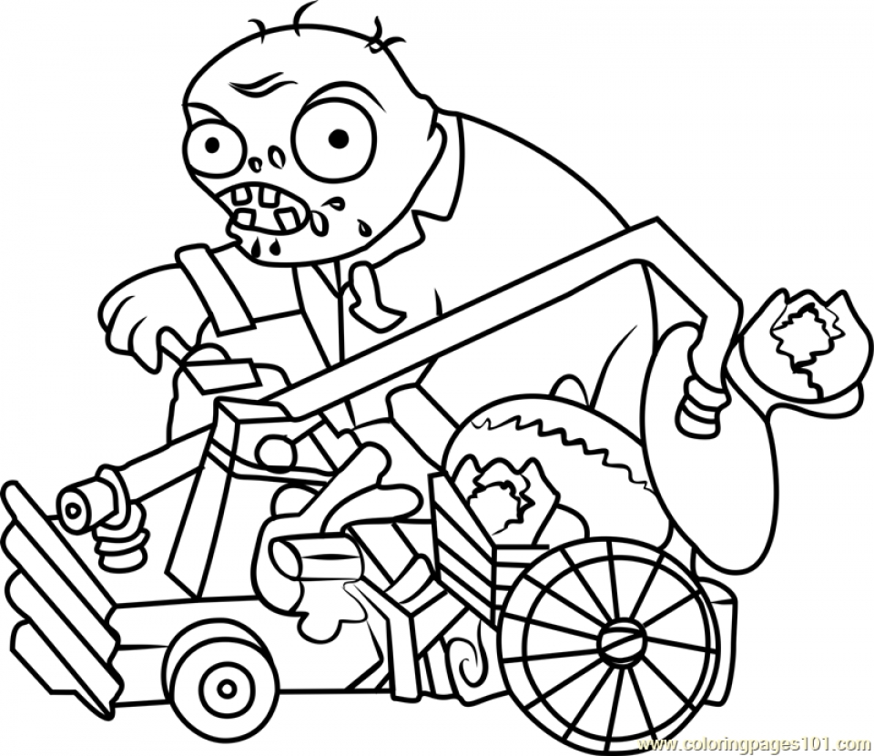 Print Versus Zombies Coloring Pages - Free Printable Plants Vs Zombies