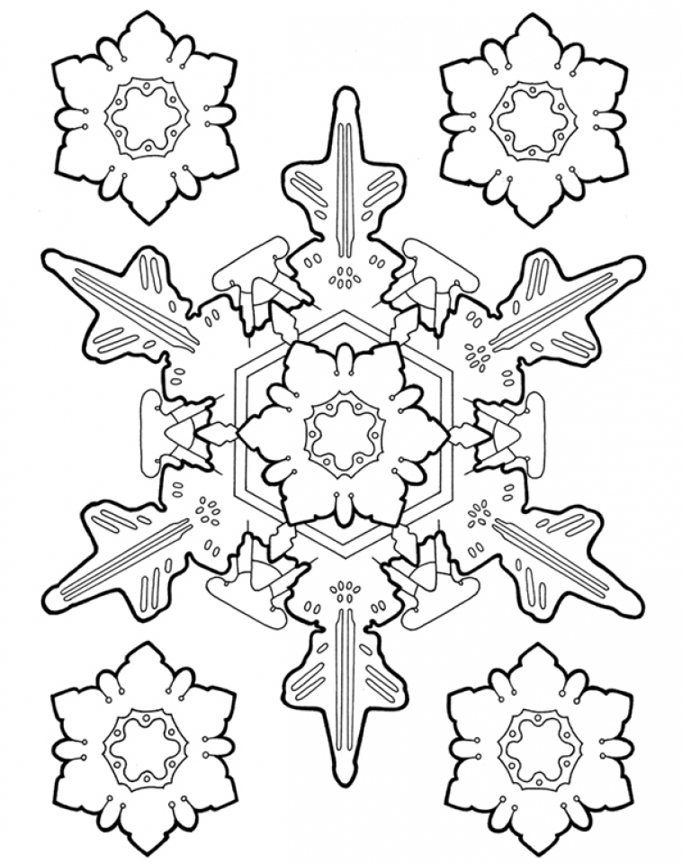 Download Get This Printable Snowflake Coloring Pages for Adults 36178