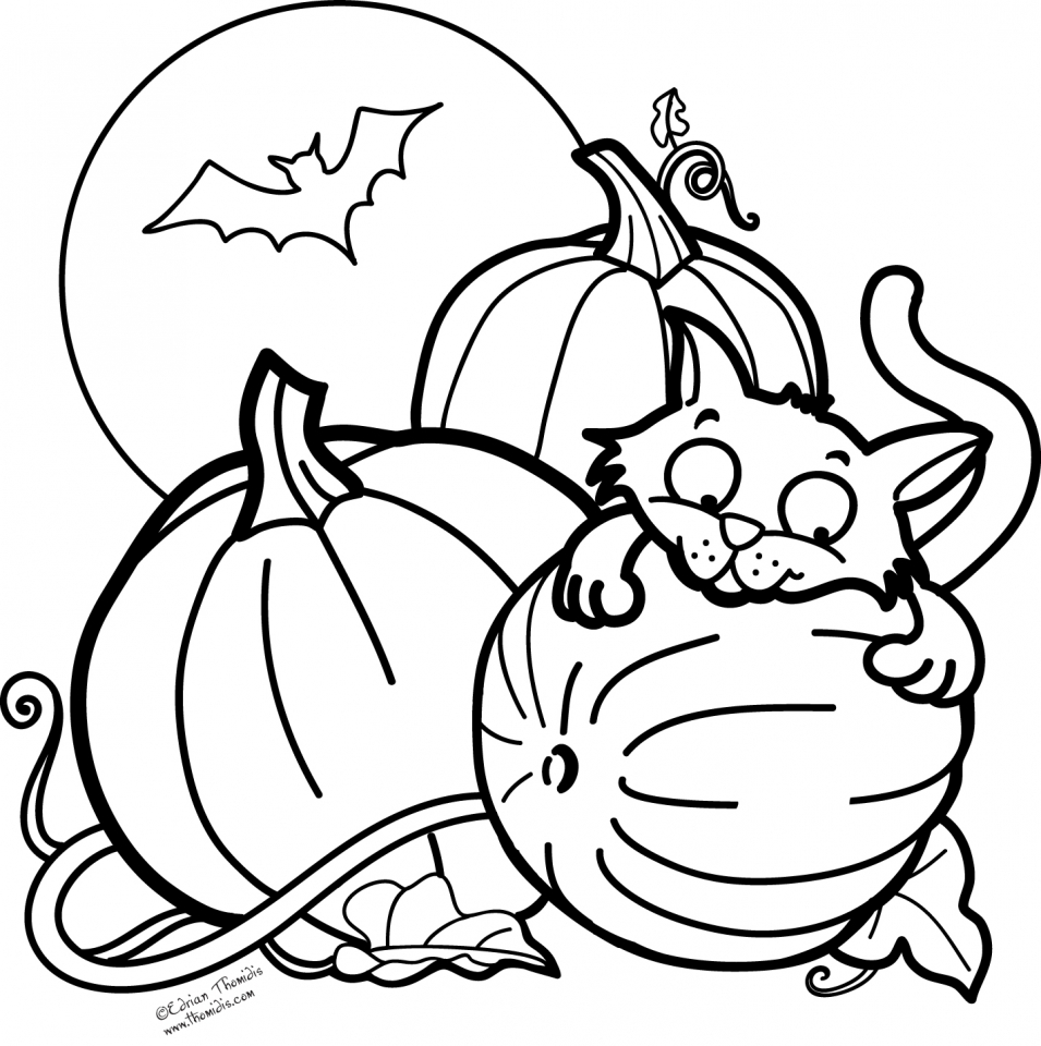 Get This Pumpkin Halloween Coloring Pages for Preschoolers ...