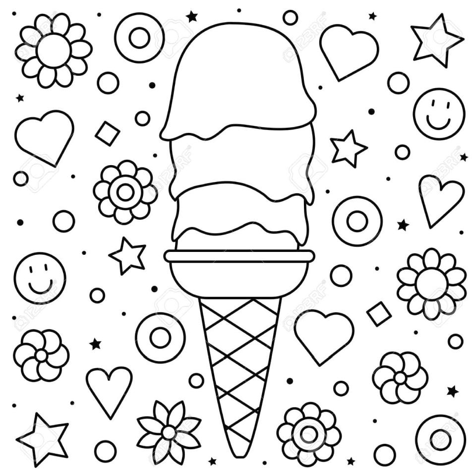 Get This Ice Cream Coloring Pages for Toddlers 115r