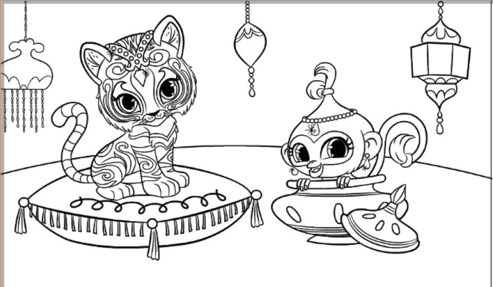 Featured image of post Shimmer And Shine Coloring Pages For Kids Shimmer and shine coloring sheet at coloringonly for children to download print and color at their
