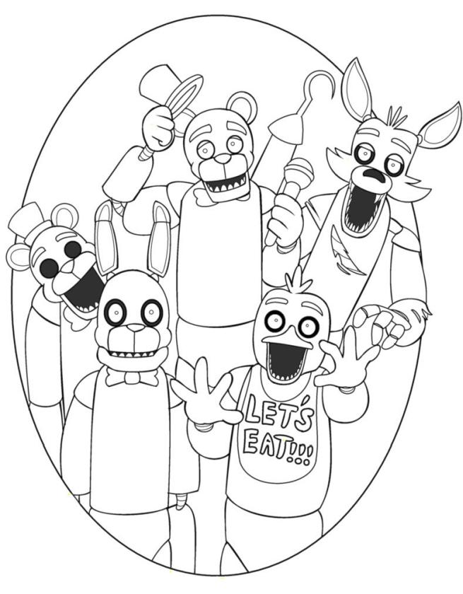 Mangle FNAF Coloring Page for Kids - Free Five Nights at Freddy's Printable  Coloring Pages Online for…