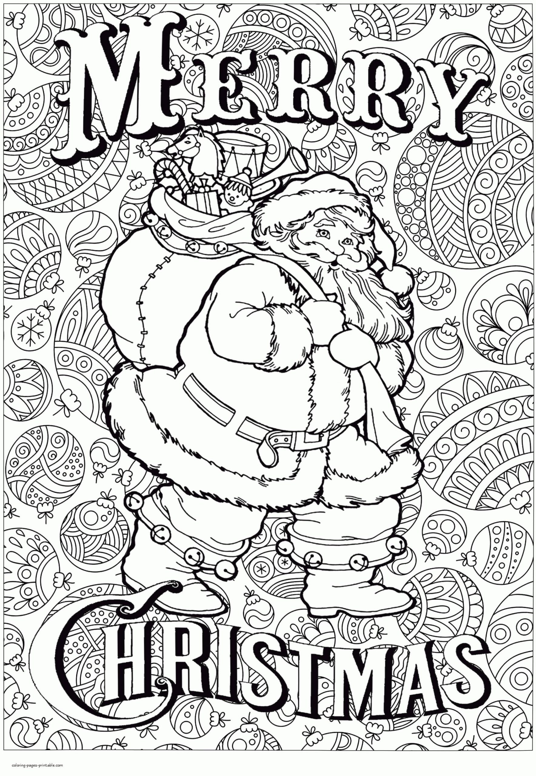 20 Free Printable Adult Christmas Coloring Pages EverFreeColoring