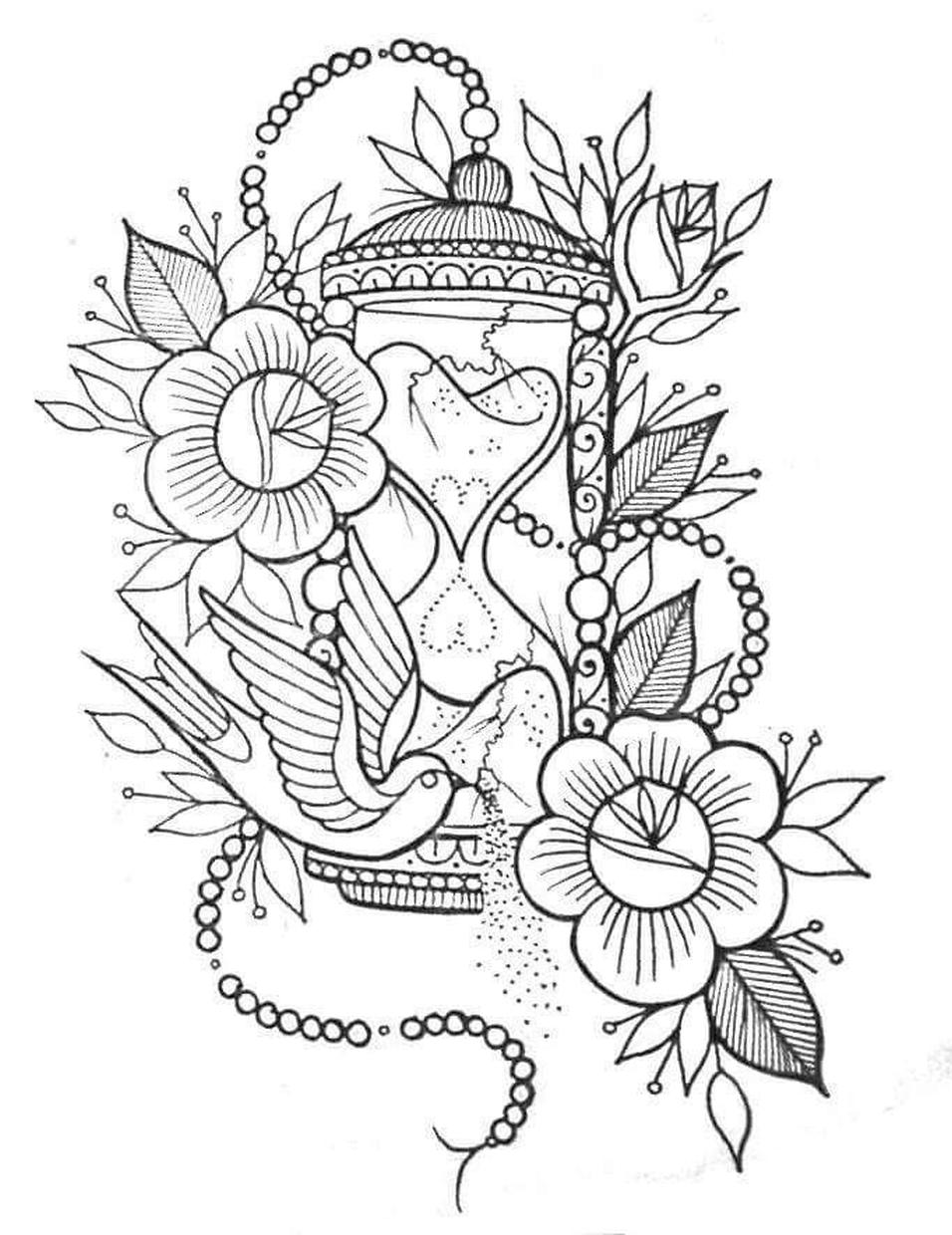 Adult Coloring Pages Tattoo Ladies Coloring Pages