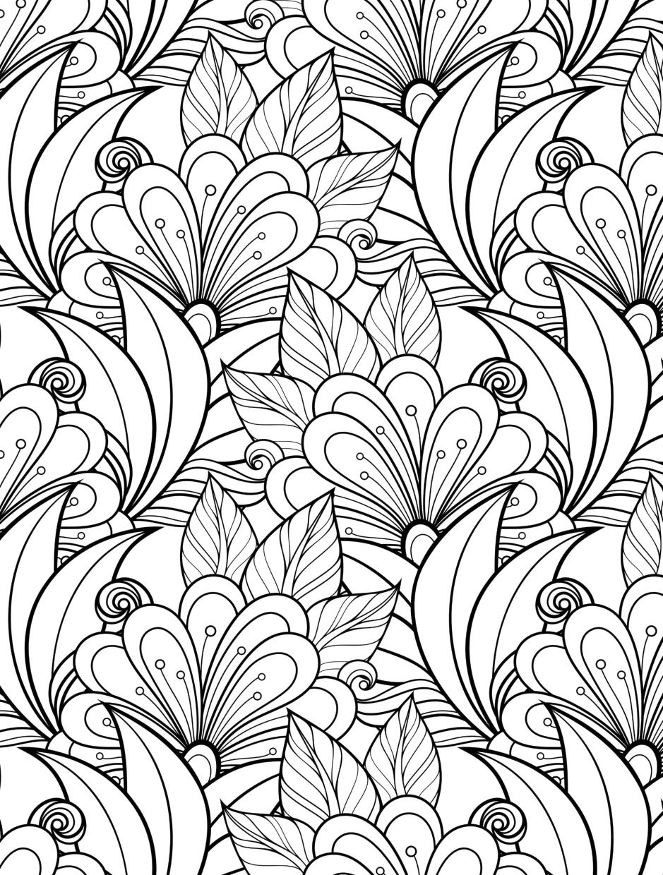 20+ Free Printable Adult Coloring Pages Patterns Flowers