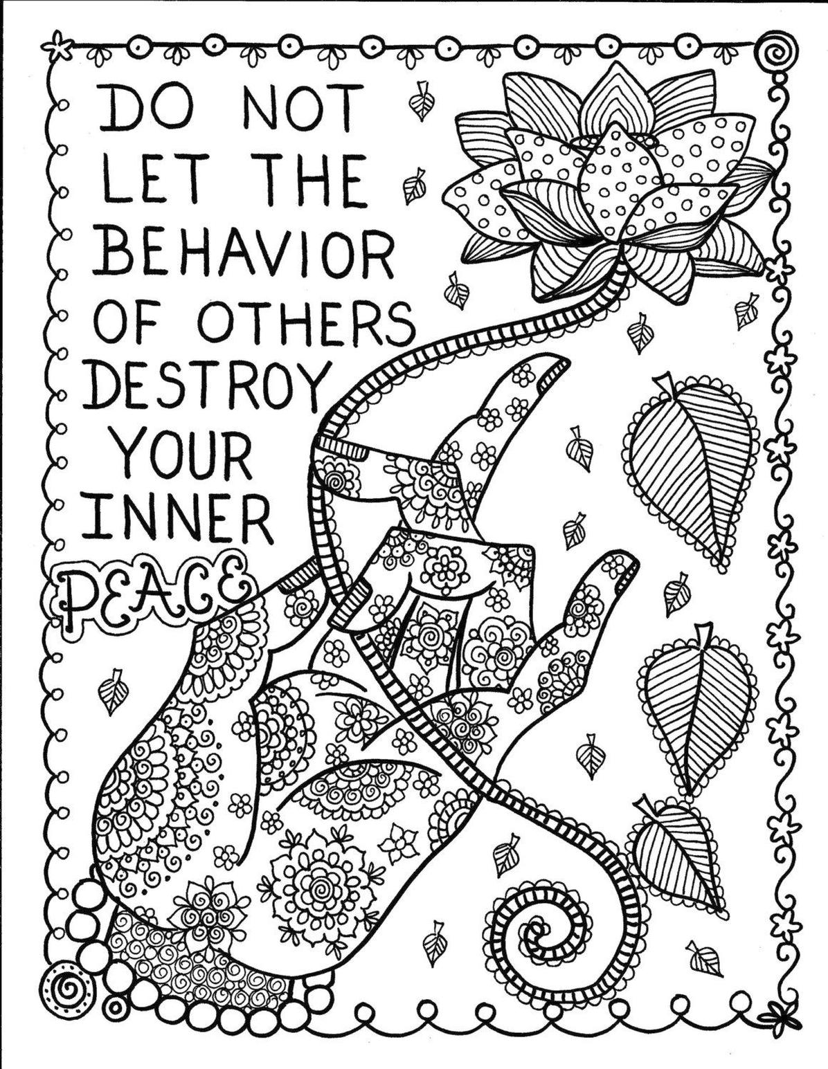 Printable Adult Coloring Pages With Quotes