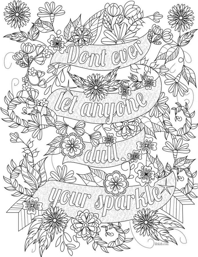 Get This Printable Adult Coloring Pages Quotes Inspirational