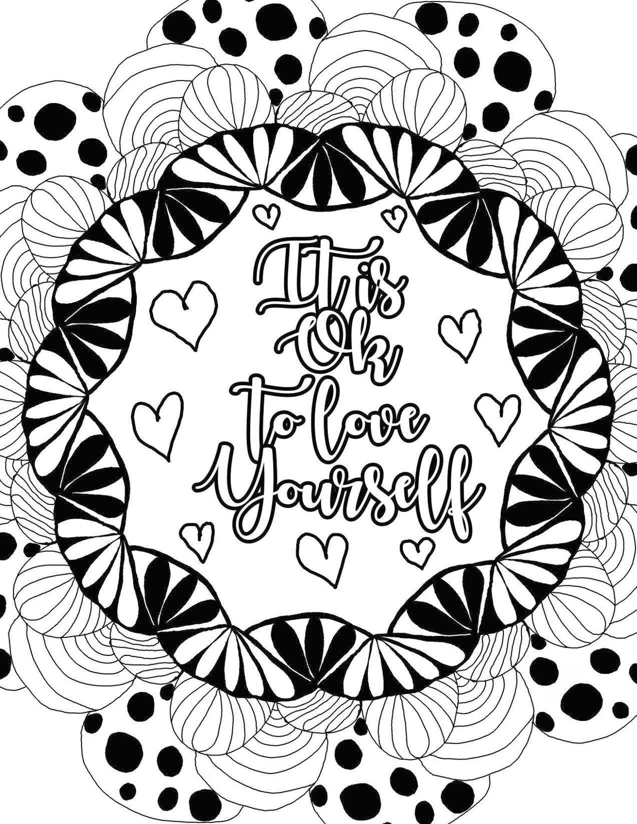 20+ Free Printable Printable Adult Coloring Pages Quotes